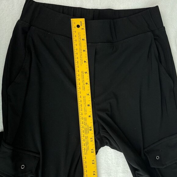 Joseph Ribkoff Black Cargo Pull-On Stretch Jogger Pants Women Size 8 - Picture 10 of 11